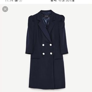 Zara blazer dress navy xs